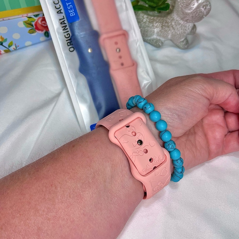 Watch Bands - Apple 42 44 45 mm Disney’s LILO & STITCH | Navy Blue & Pink - Picture 3 of 12